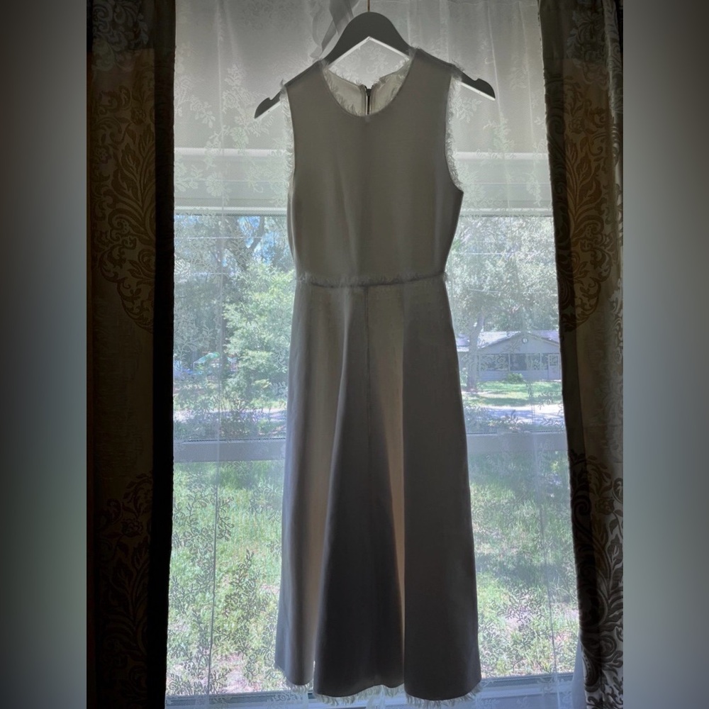 A.L.C. White Textured Fringe dress